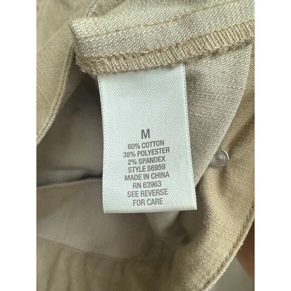 Dress Barn Size Med. Khaki Stretchy Denim Button Down  Cotton Blend Jacket - Picture 6 of 7